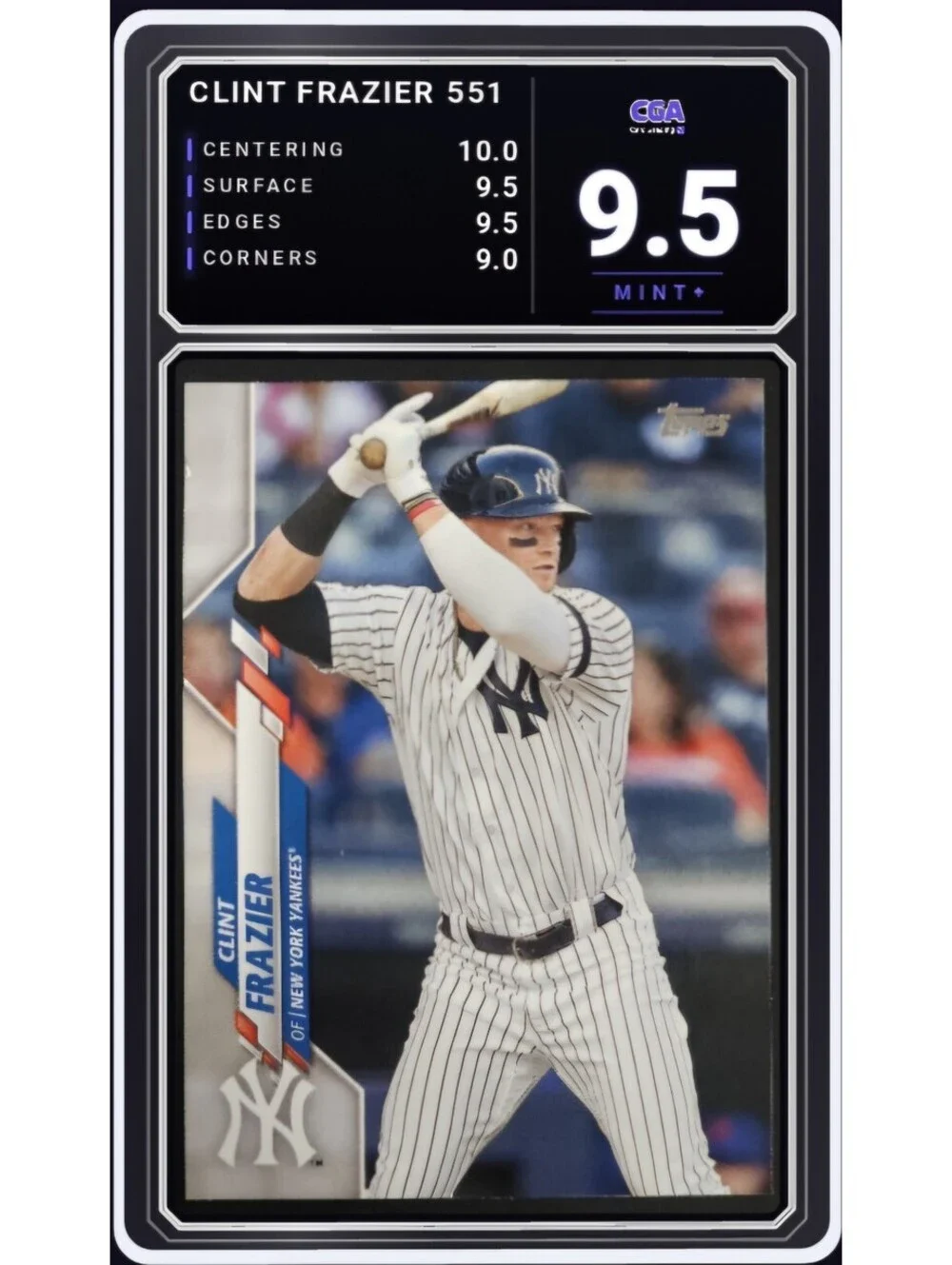 2020 Topps #551 Clint Frazier New York Yankees OF MLB - CGA 9.5 Digital Grade